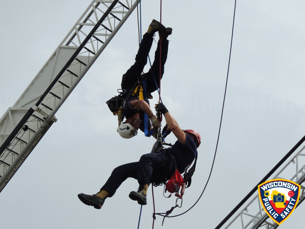 high angle rescue team demonstration