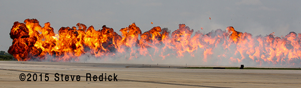 pyrotechnics at Rockford Air Show