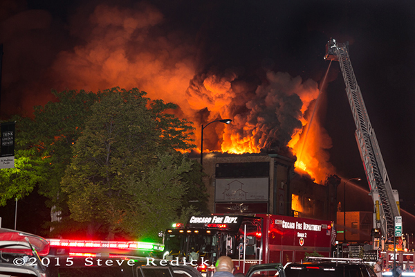 bowling alley fire in Chicago