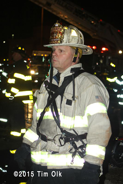 fire chief at fire scene