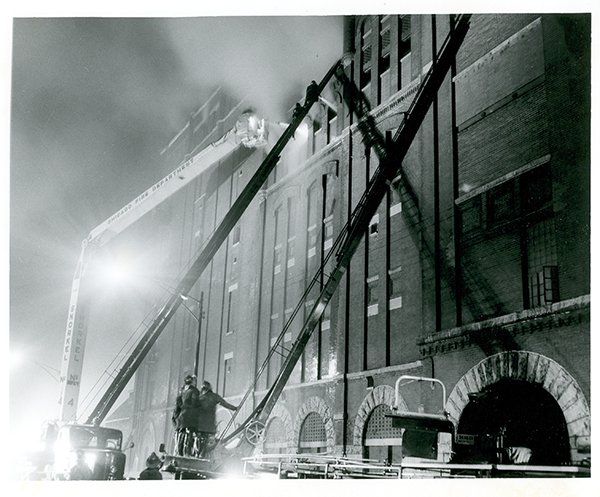 Vintage Chicago fire scene