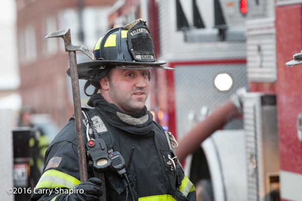 firefighter portrait at fire scene