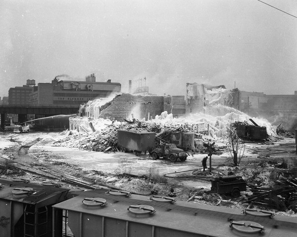 Ruins of the Hubbard Street fire. Eric Haak collection
