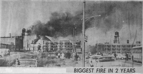 News clipping from a historic Chicago fire