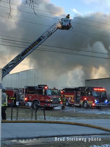 fire scene in East Hazel Crest IL
