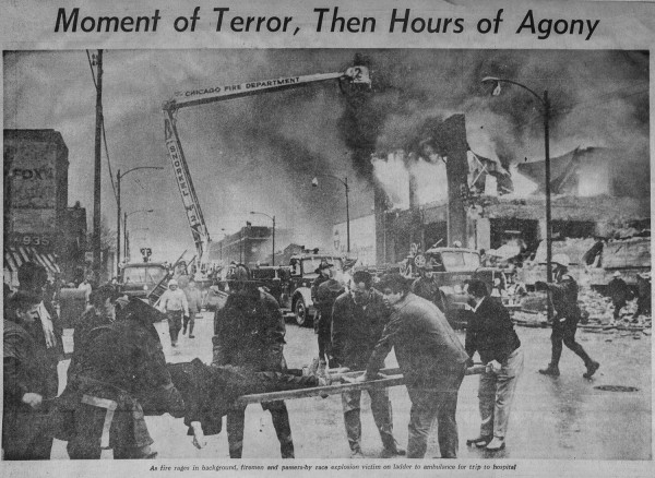 Mickelberry Food Products fire in Chicago February 7 1968