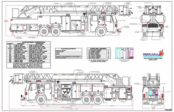 drawing of new fire truck