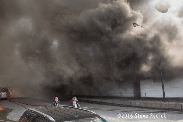 heavy smoke at fire scene