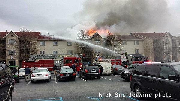 apartment building fire in Merrillville IN