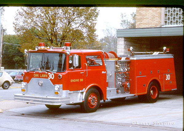 1977 Mack CF fire engine from Oak Lawn, IL