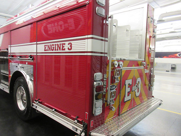 Fire engine being built by E-ONE 