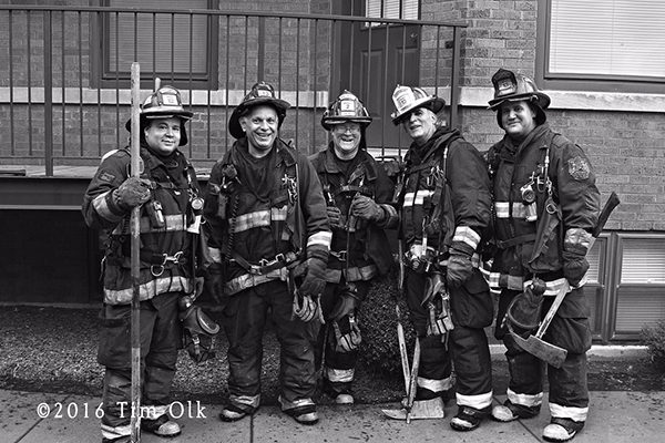 Chicago firefighters after a fire