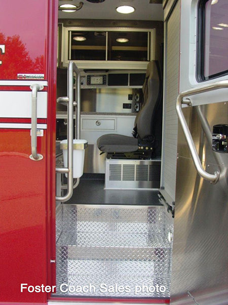 interior of an ambulance