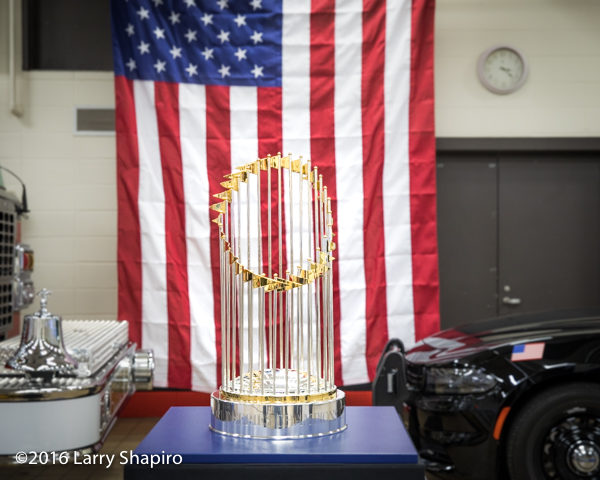 the World Series championship trophy