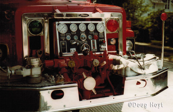 front mounted pump on a fire engine 