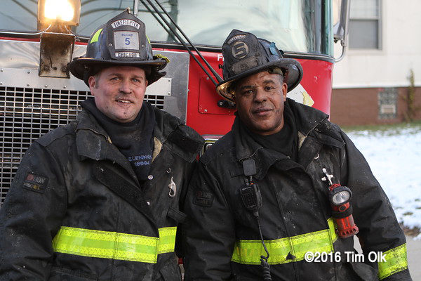 Firefighters with dirty faces