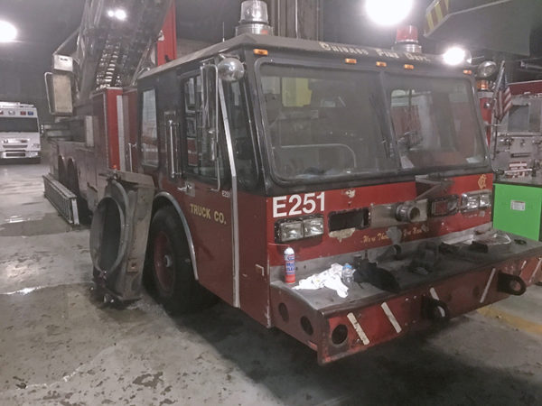 Chicago FD Tower Ladder Spare E-251 with its motor removed