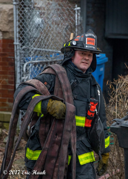 Chicago FD candidate on the job