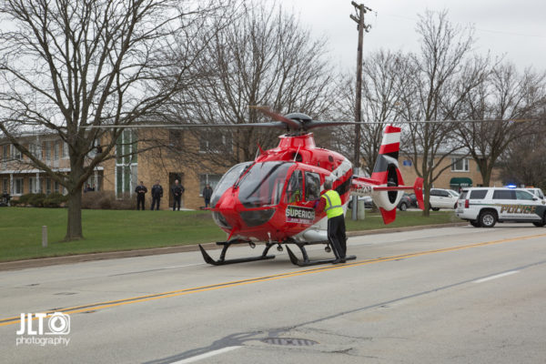 Superior Air Med helicopter on scene
