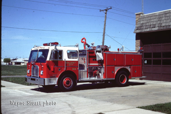 vintage Calumet City fire engine