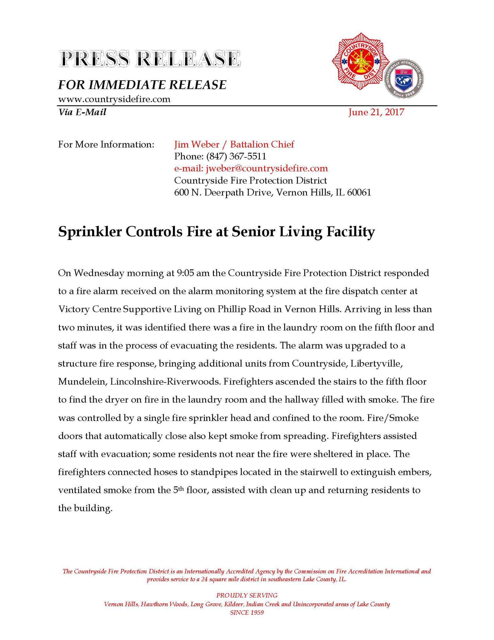 Countryside FPD Press Release