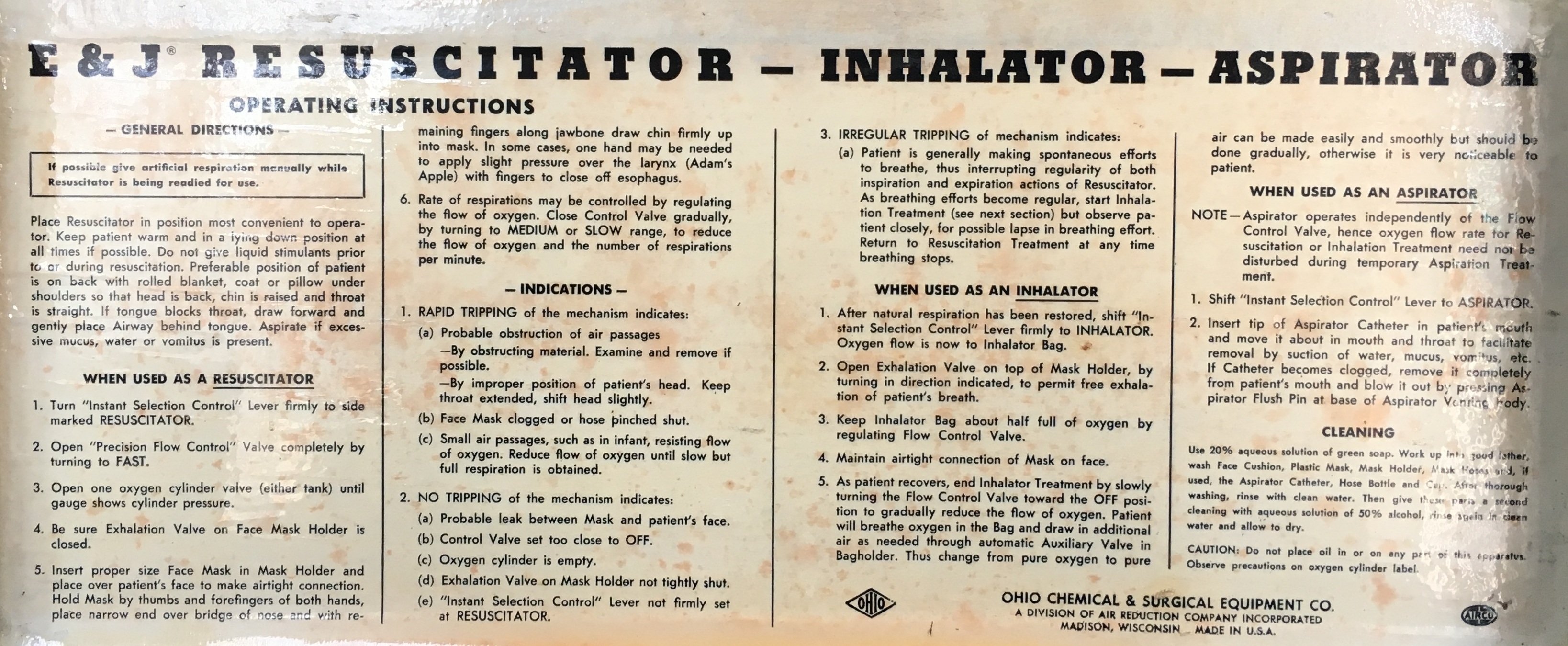 E&J Resuscitator-Inhalator