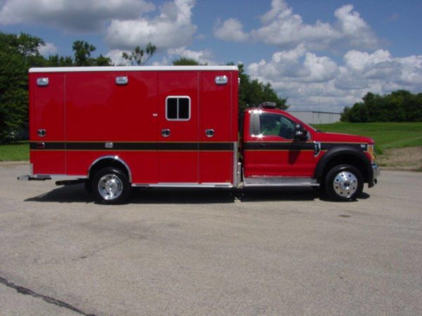 Horton Type I ambulance F550 chassis on a Ford 