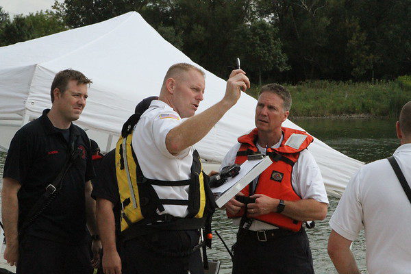 firefighters at water rescue