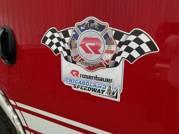Chicagoland Speedway fire engine decal