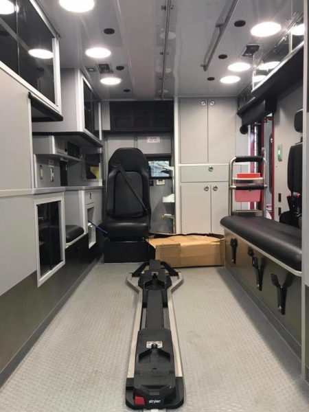 interior of a new ambulance