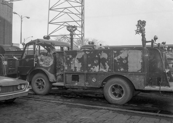 Chicago fire truck destroyed by fire