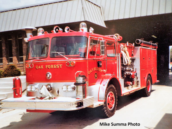 vintage FWD Pierce fire engine