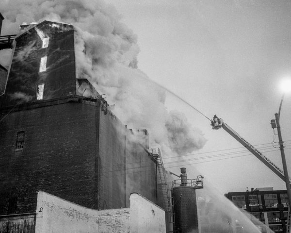 historic massive fire in Chicago in 1965