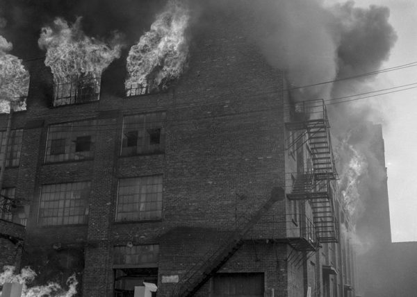 massive fire in Chicago 1964