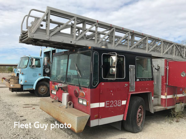 old Chicago FD E-ONE ladder truck for sale at auction