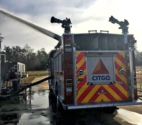 Citgo Petroleum Lemont Illinois facility fire engine