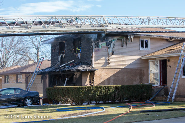 aftermath of Des Plaines house fire
