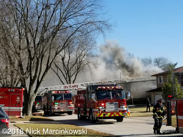 house fire at 539 Windmere Road in Des Plaines