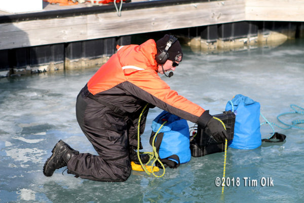 fire department diver training in cold water