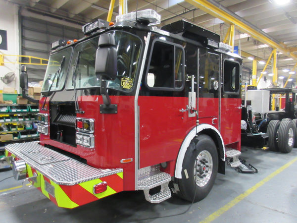 Fire truck being built by E-ONE