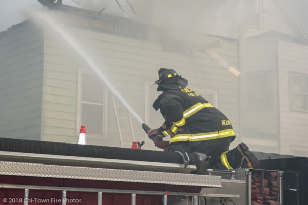 Firefighter sues deck gun from engine
