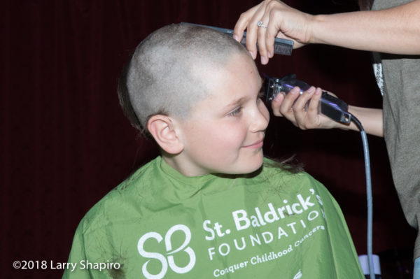 head shaving for St Baldrick's