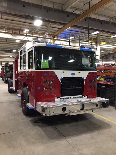 fire truck being built for the Central Stickney FPD