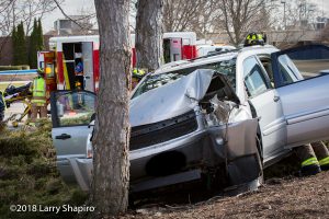Chevy Equinox crashed into a tree