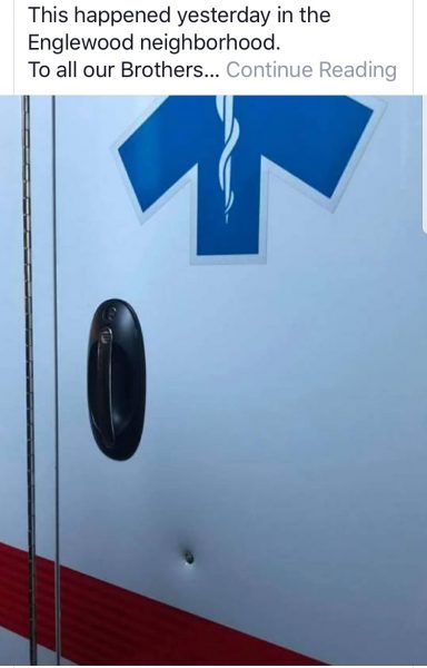 CFD ambulance hit by gun fire