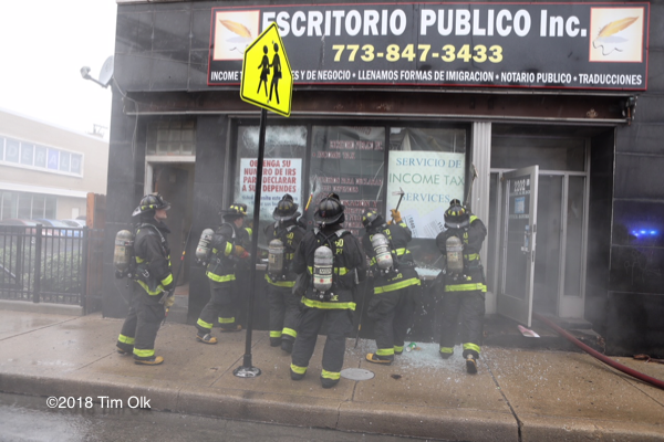 Chicago Firefighters at fire scene