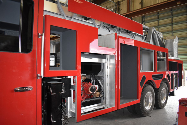 Ferrara fire truck being built H-6143