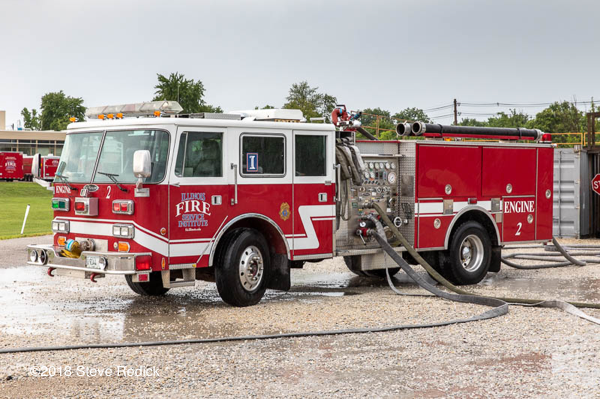 Fire engine at the Illinois Fire Service Institute training cente