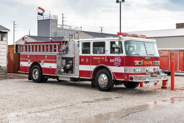 Fire engine at the Illinois Fire Service Institute training cente