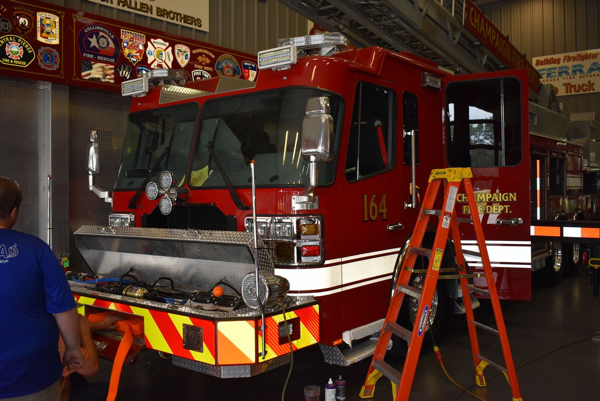 new Ferrara fire truck for the Champaign Fire Department